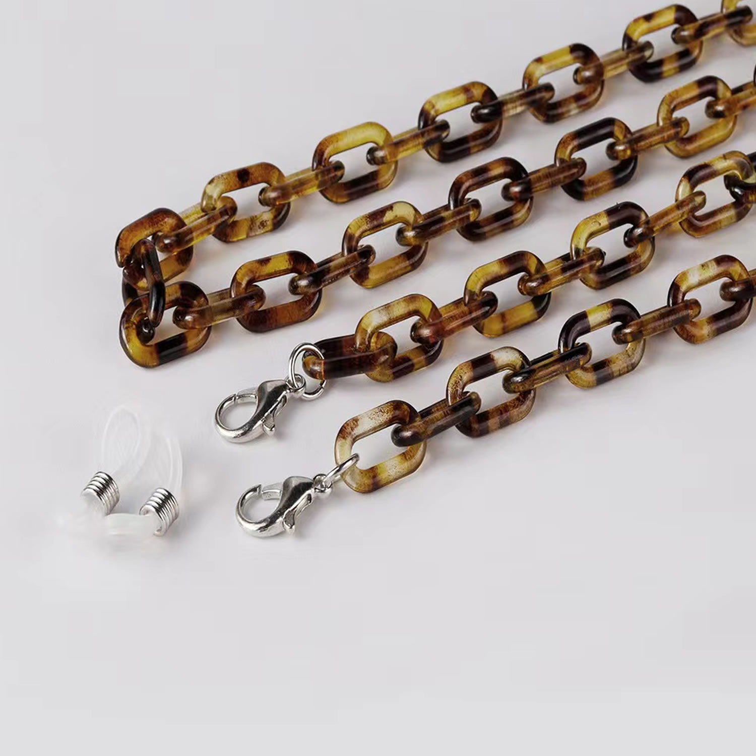 colored resin glass necklace